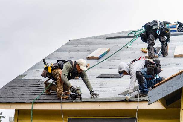 Professional Gutter Installation technician working in Brush Prairie, WA
